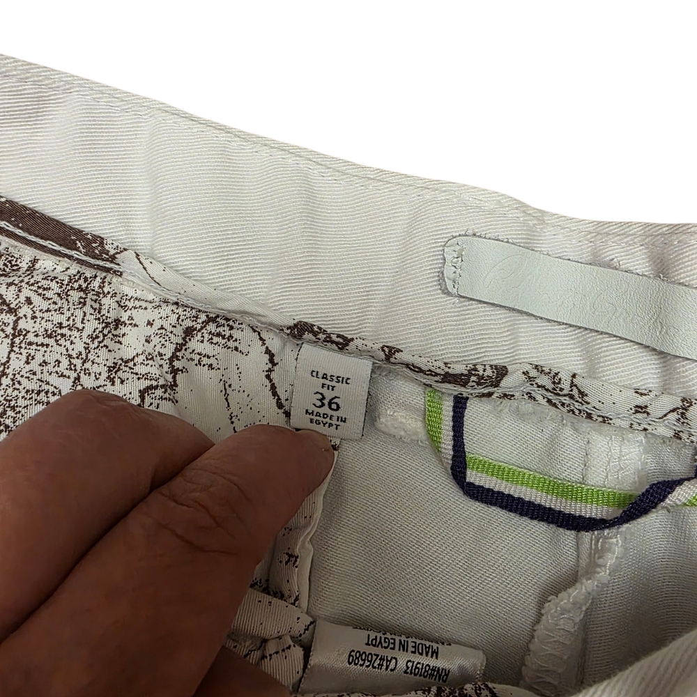 Robert Graham Men's White Bermuda Shorts Size 36 - Picture 4 of 9